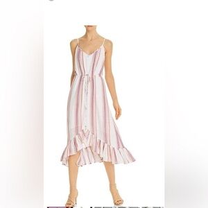 Rails Frida Jewel Striped High Low Ruffle Hem Dress